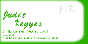 judit kegyes business card